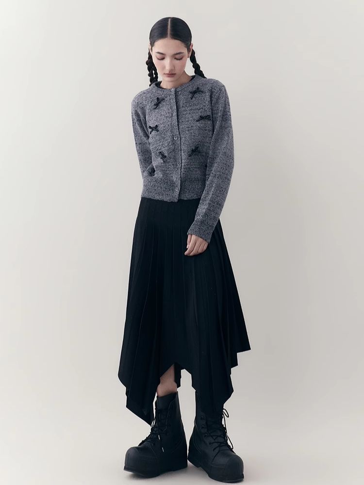 Irregular Mid-length Pleated Half-body Skirt