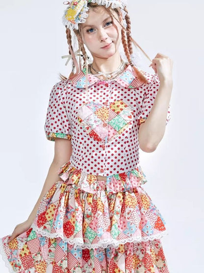 Lolita Cute Childish Girl Niche Short Sleeve Shirt