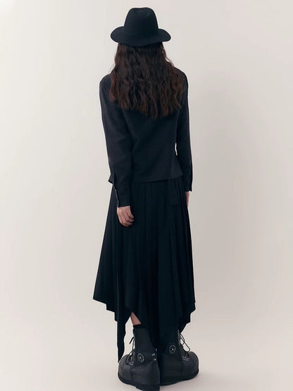 Irregular Mid-length Pleated Half-body Skirt