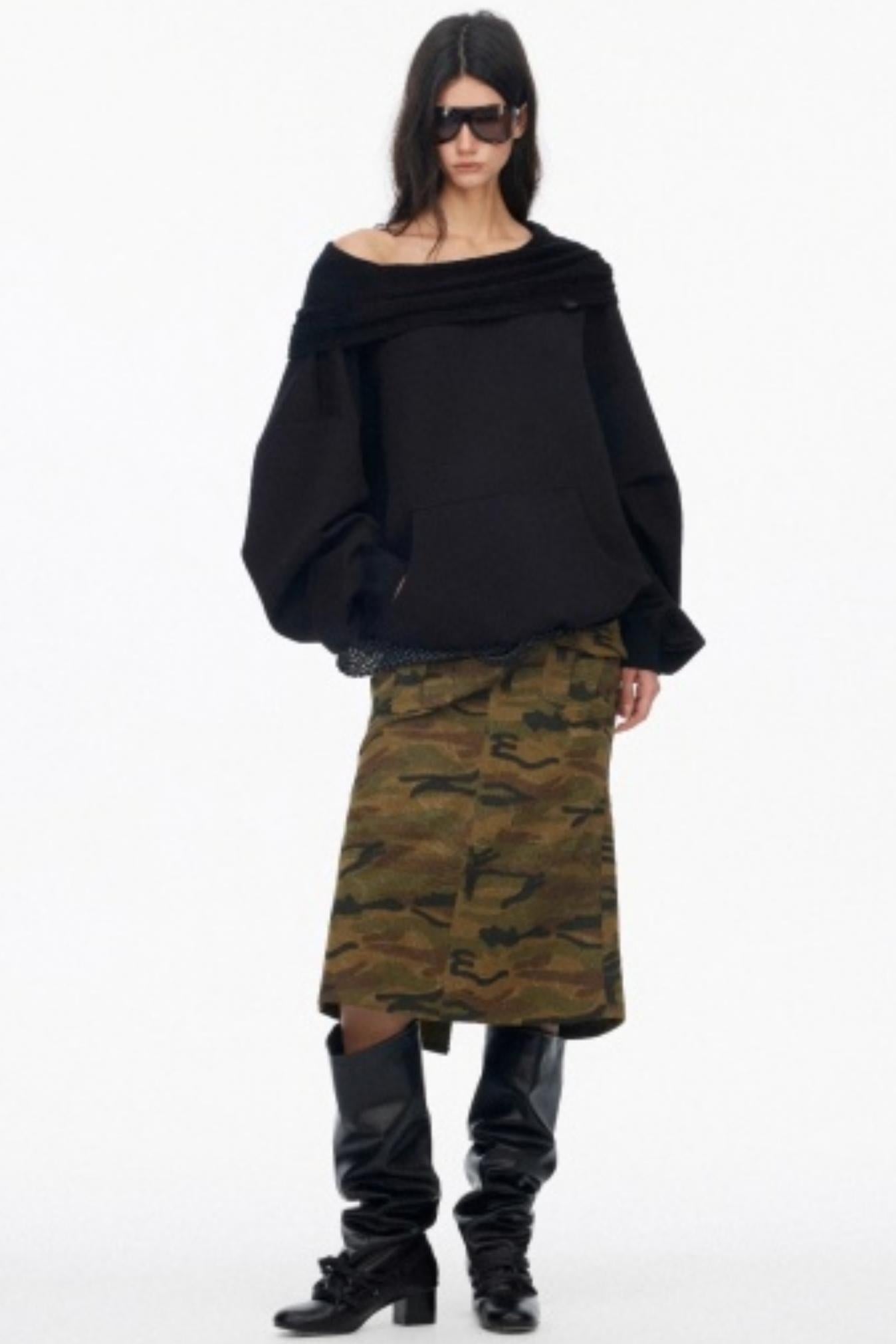 Vintage Camouflage Mermaid Skirt