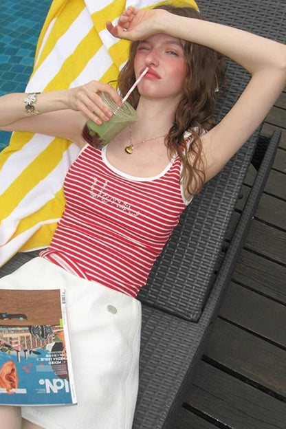 Rhinestone Striped Camisole