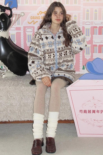 Sea Salt Cocoa Faux Shearling Jacket Set-Up