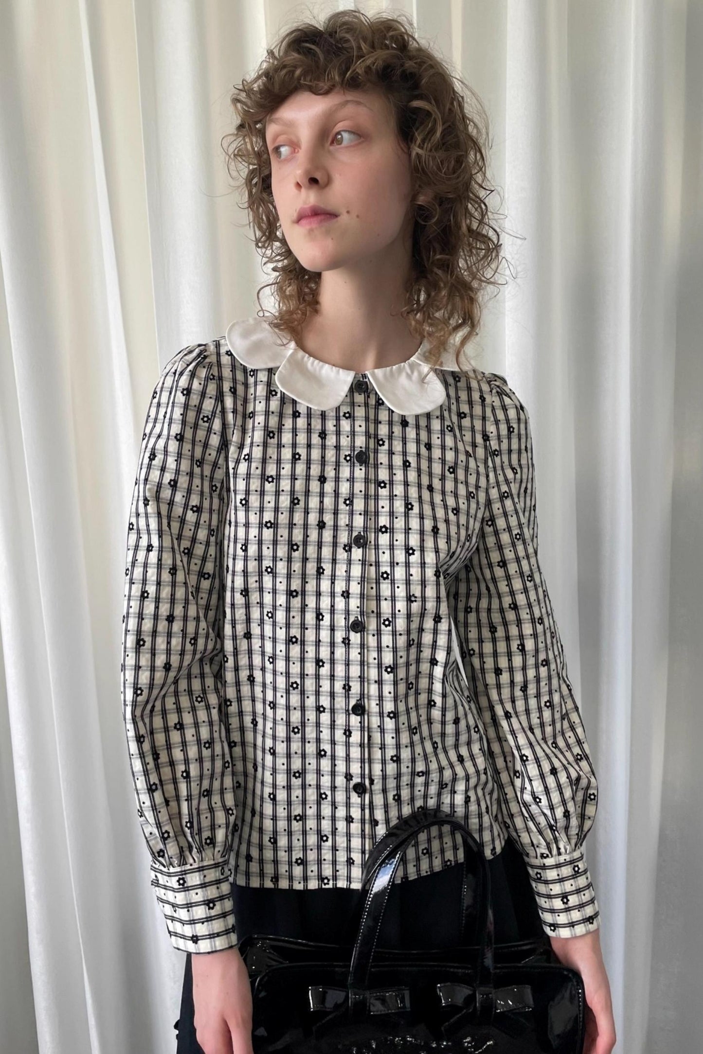 Puff Jacquard Plaid Shirt