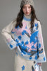 Aprikosenblaue Blume - Pullover