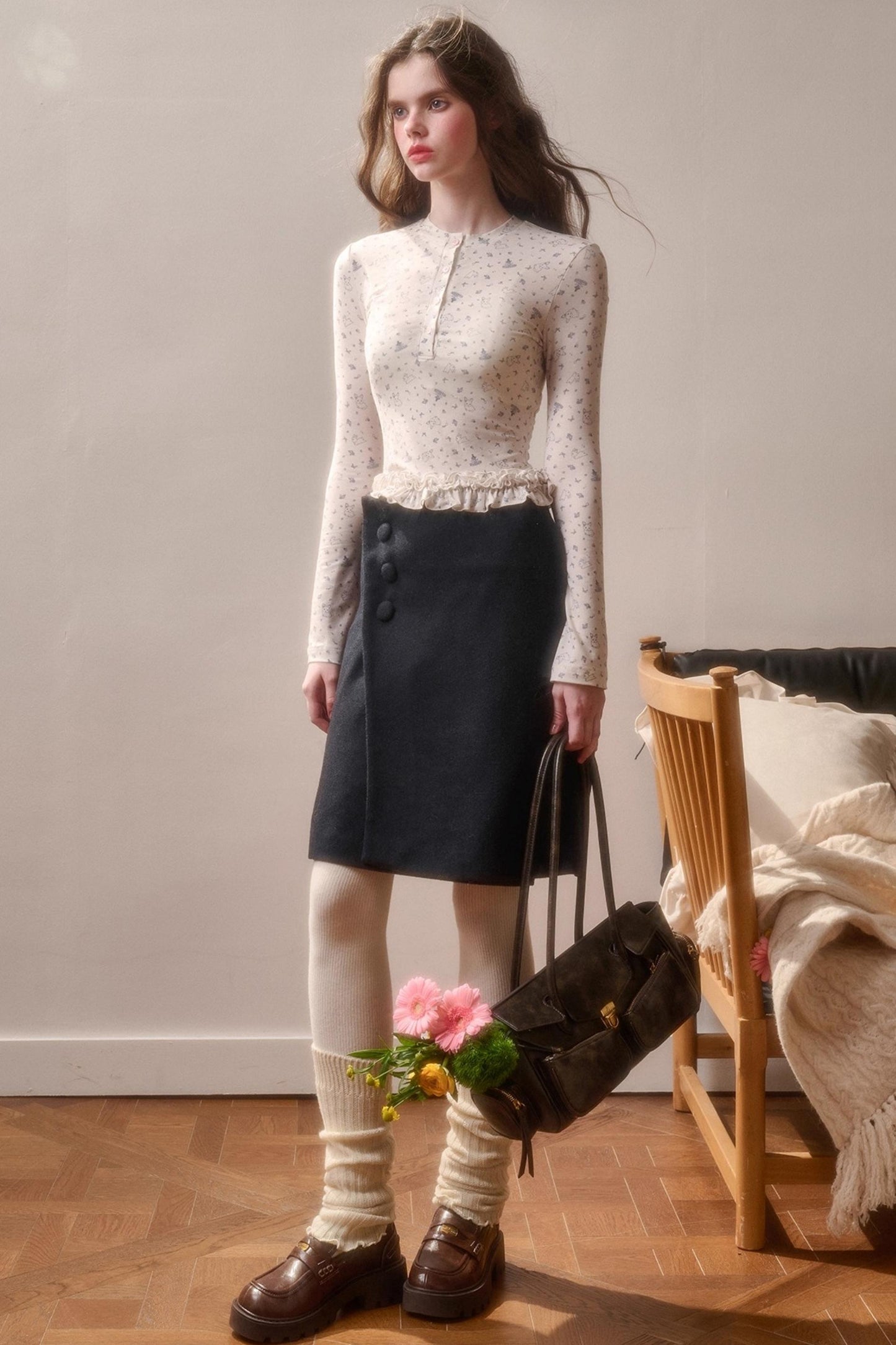 Fluffy Woolen Warm Skirt