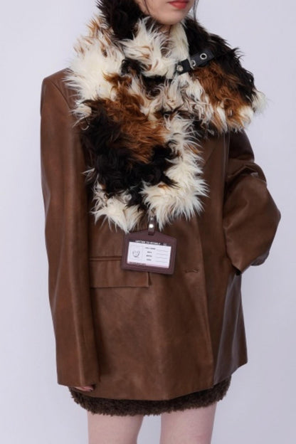 Rebirth Plush Patchwork Scarf