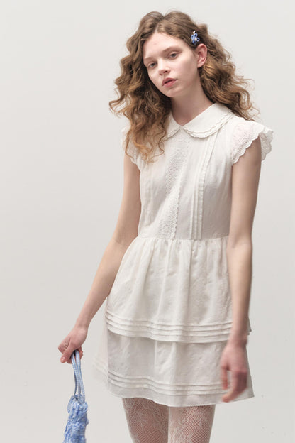 Casual Fit and Flare Lace Dress