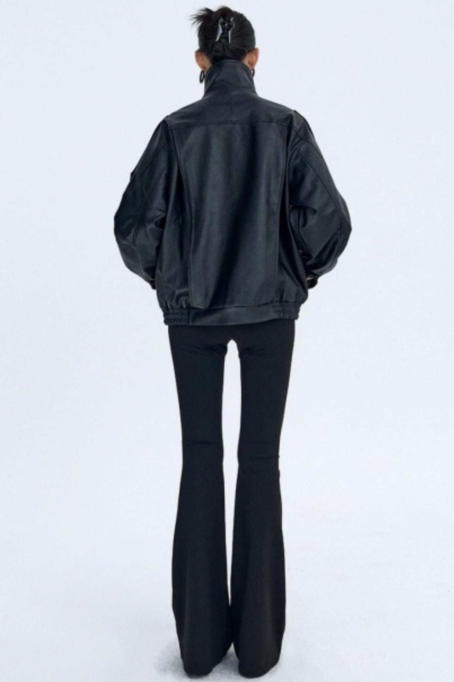 Black Fleece Flared Pants