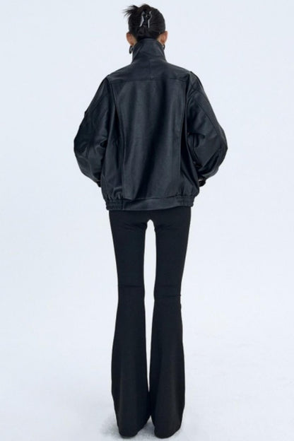 Black Fleece Flared Pants