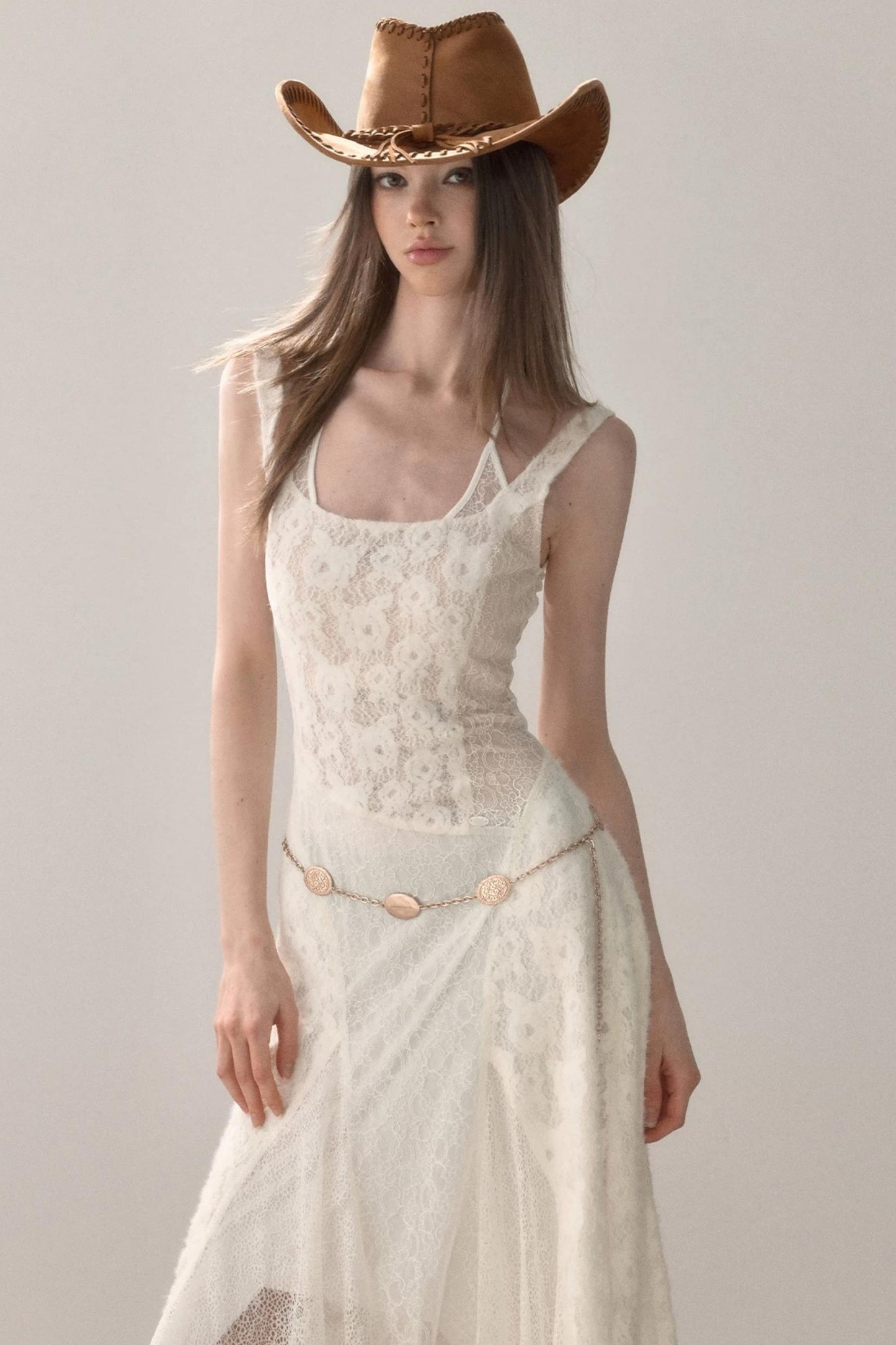 Lace Patchwork Strap Dress