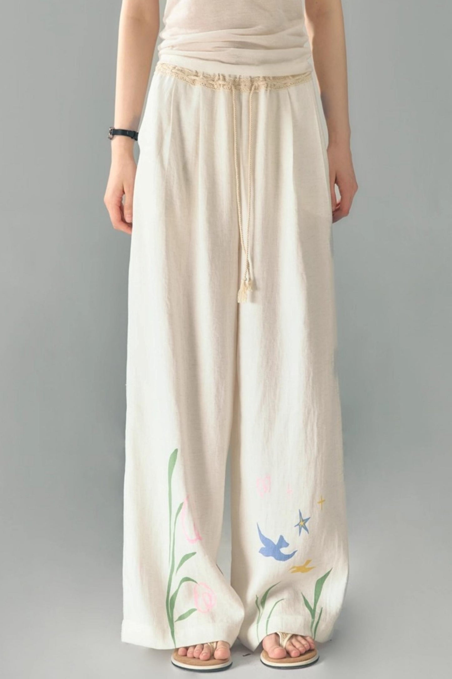 Linen Tie-Top and Pants Set-Up