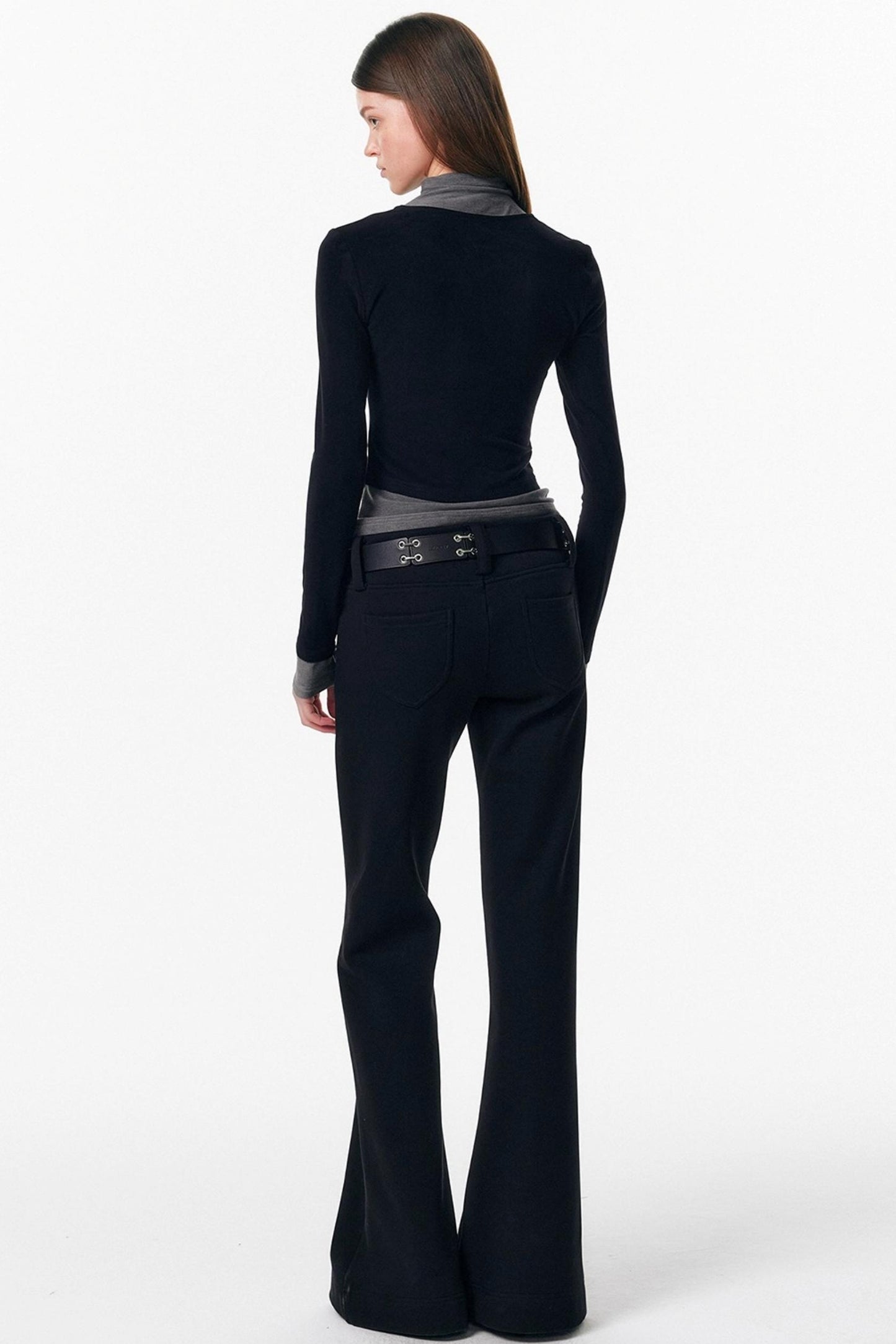 Velvet-Feel Color-Blocked Top