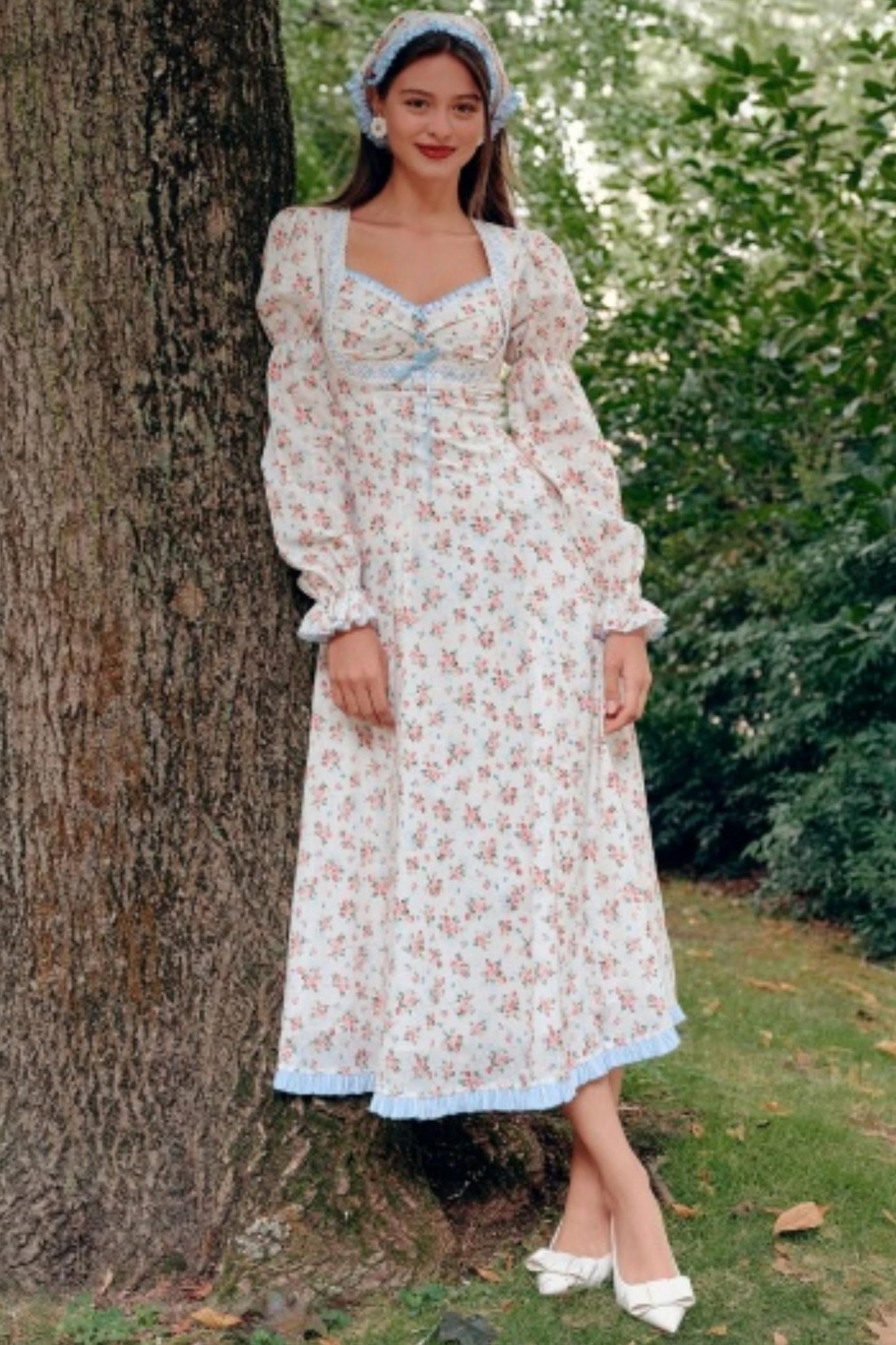 Blue French Pastoral Dress Set-Up