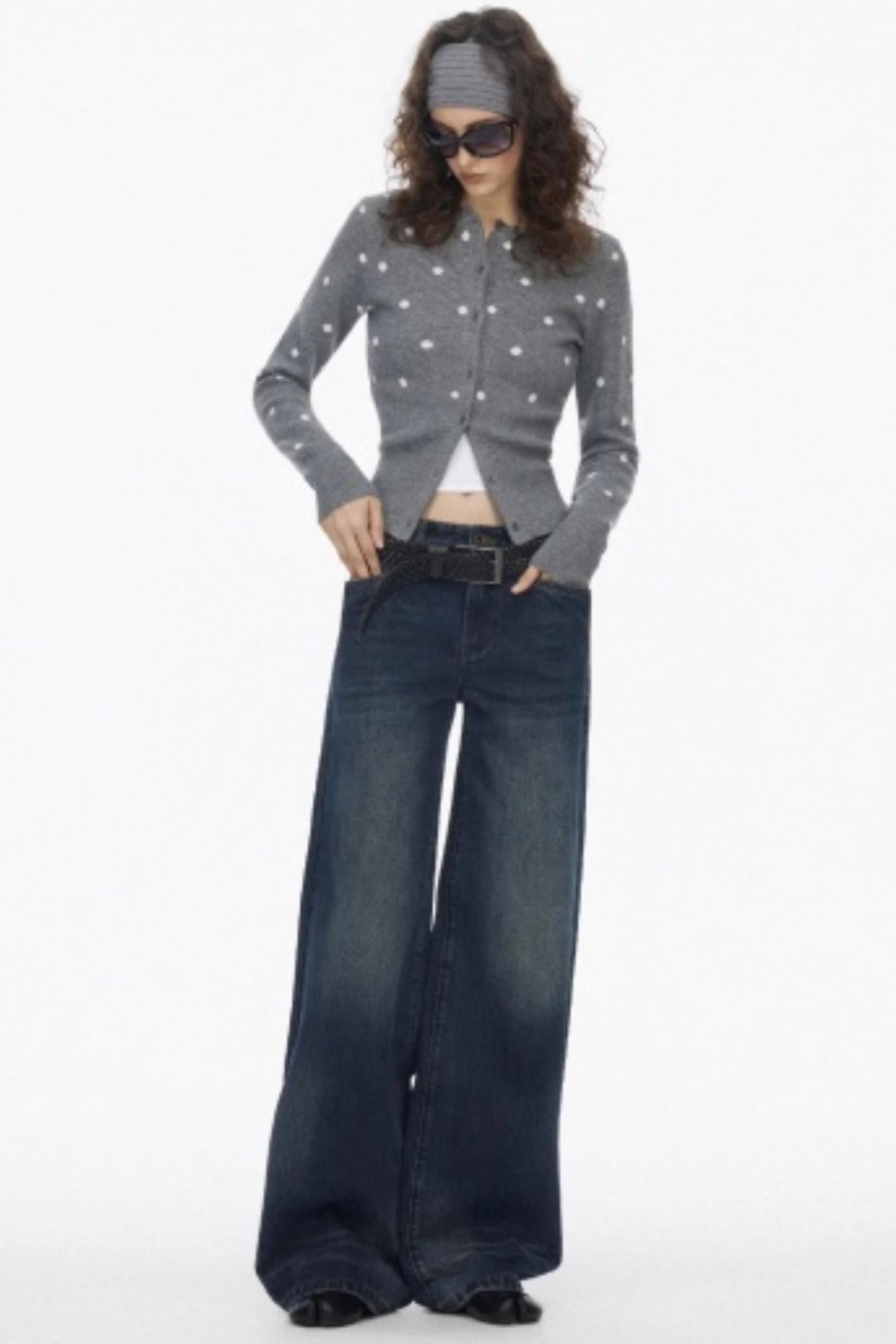 Vintage Polka Dot Slimming Cardigan