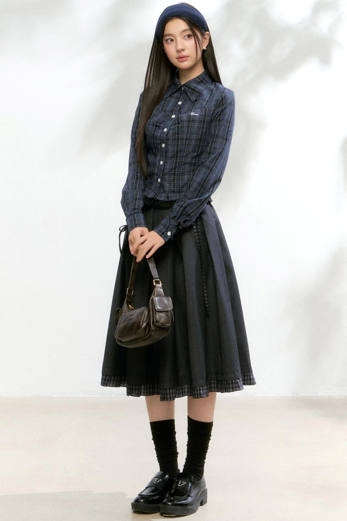 Autumn Pleated A-Line Skirt
