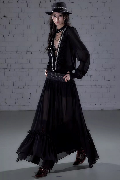 Modernes Palast-Chiffonkleid