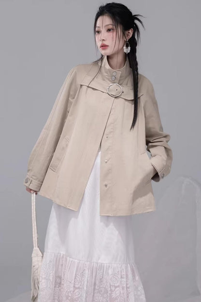 Milk Tea Brown Cape Coat