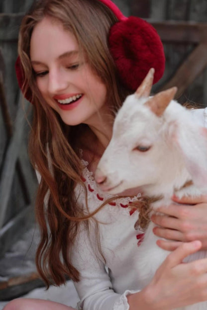 Berry Knit Lace Top Skirt Set-Up