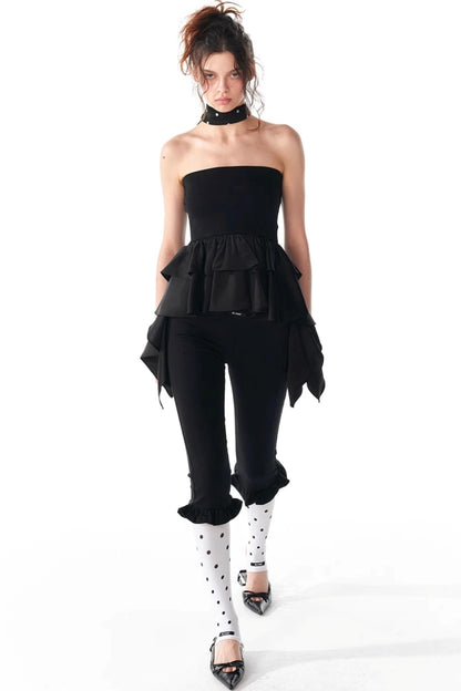 Summer Slim Ruffle Lace Top