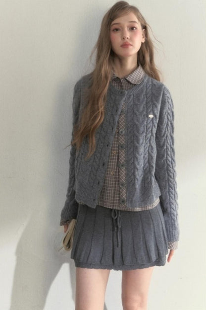 Fake Two Piece Woolen Knit Sweater