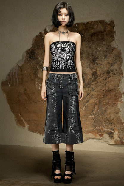 Punk Dark Flared Pants