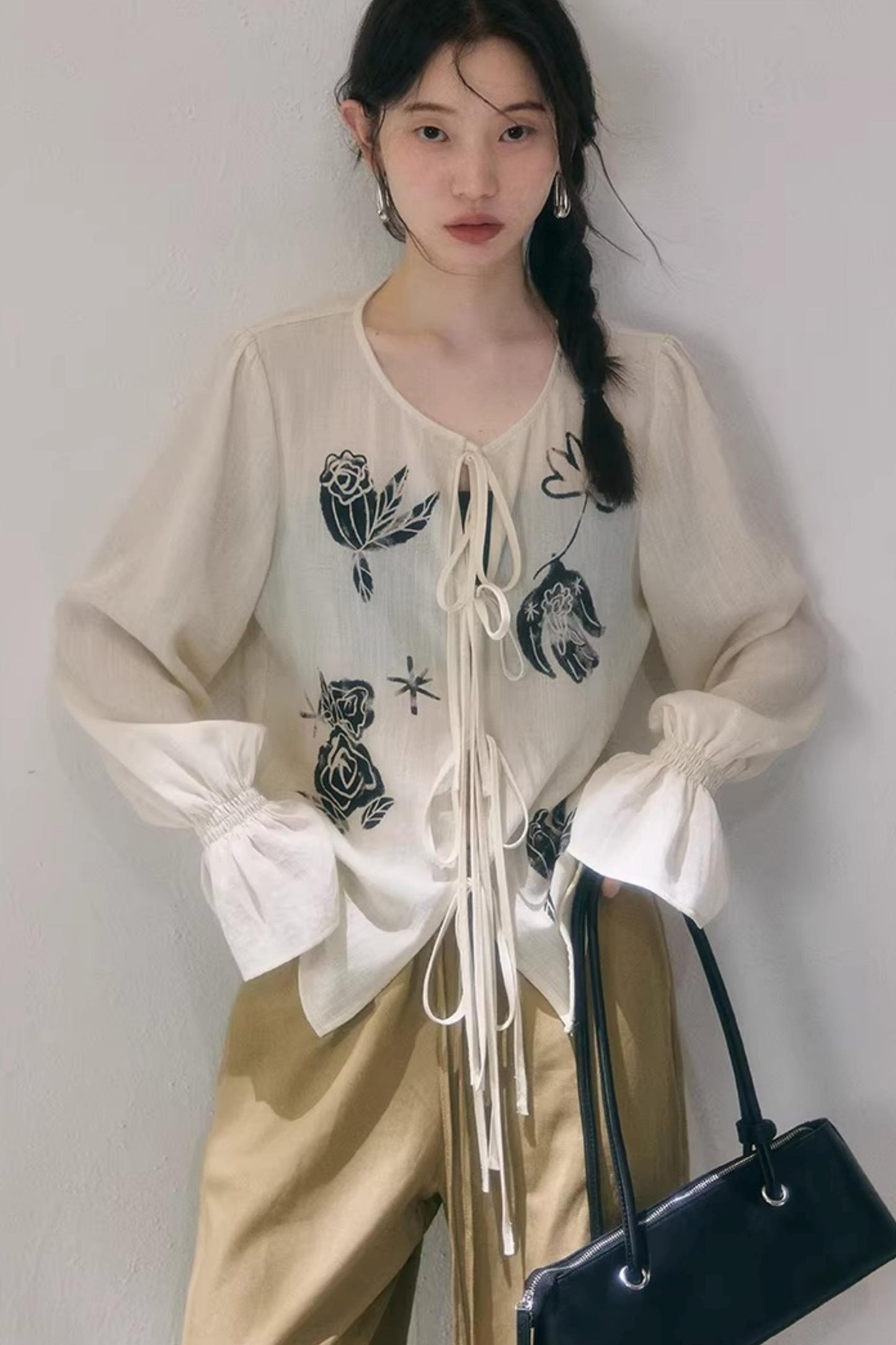 Bird and Rose Linen Blouse