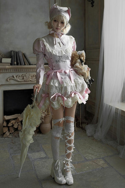 Pink Lace Swing Shirt Set-Up