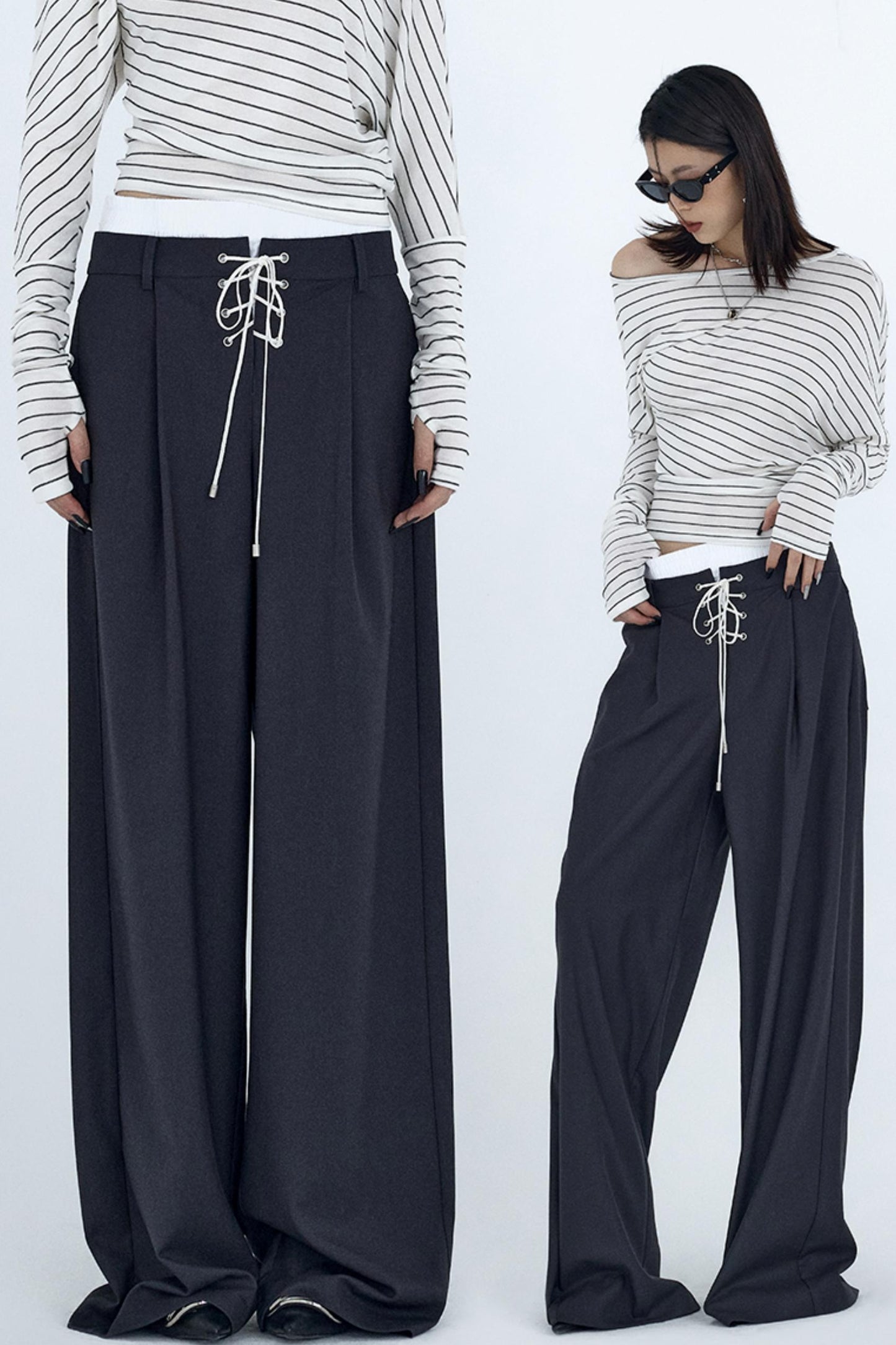 Elastic Waist Western Trousers