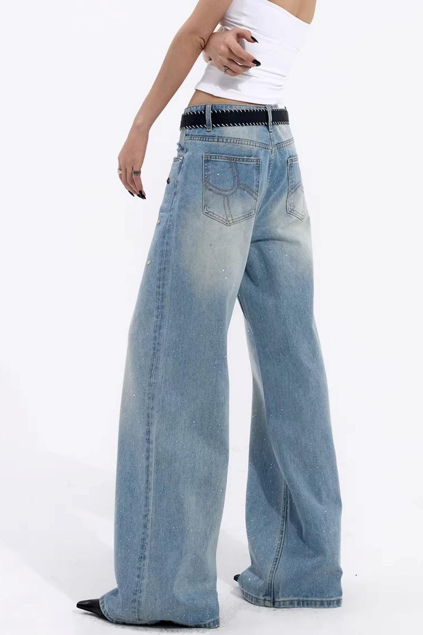 Starry Sky Gemstone Jeans