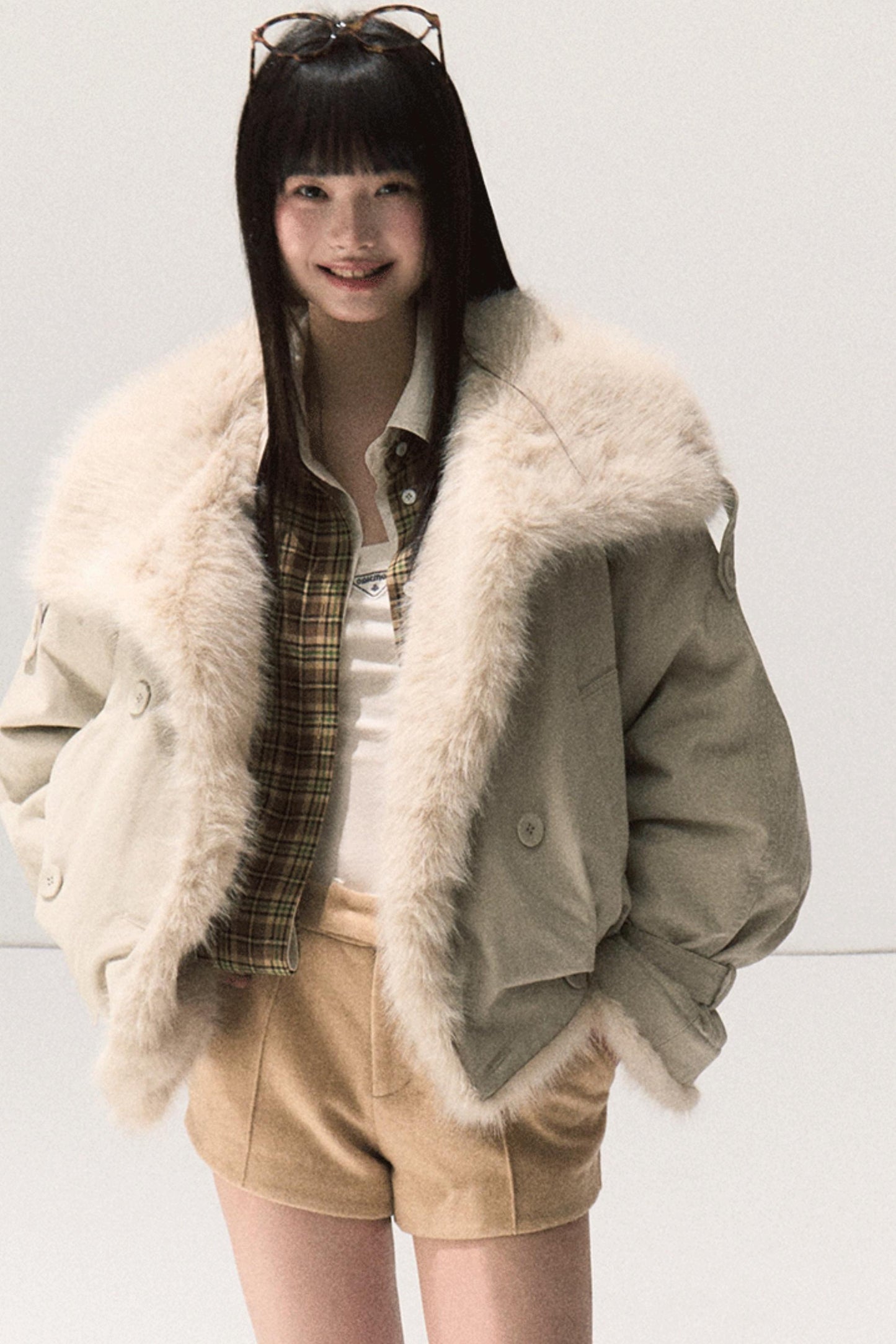 Vintage Striped Texture Two-Piece Shirt