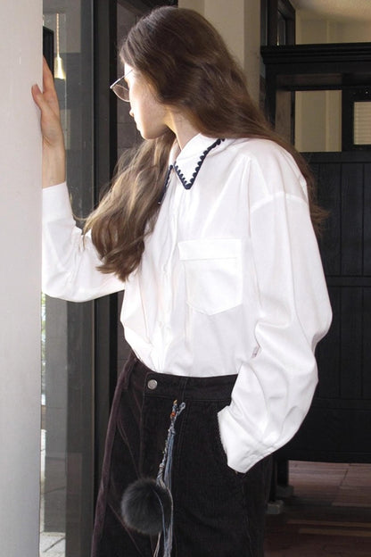 Shell-Edged Corduroy Winter Shirt