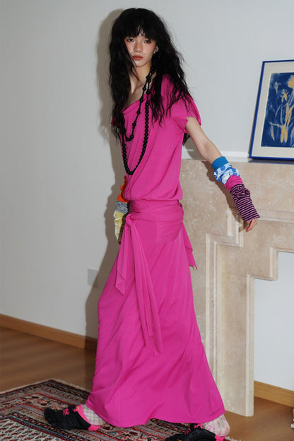 Swing Collar Maxi Dress