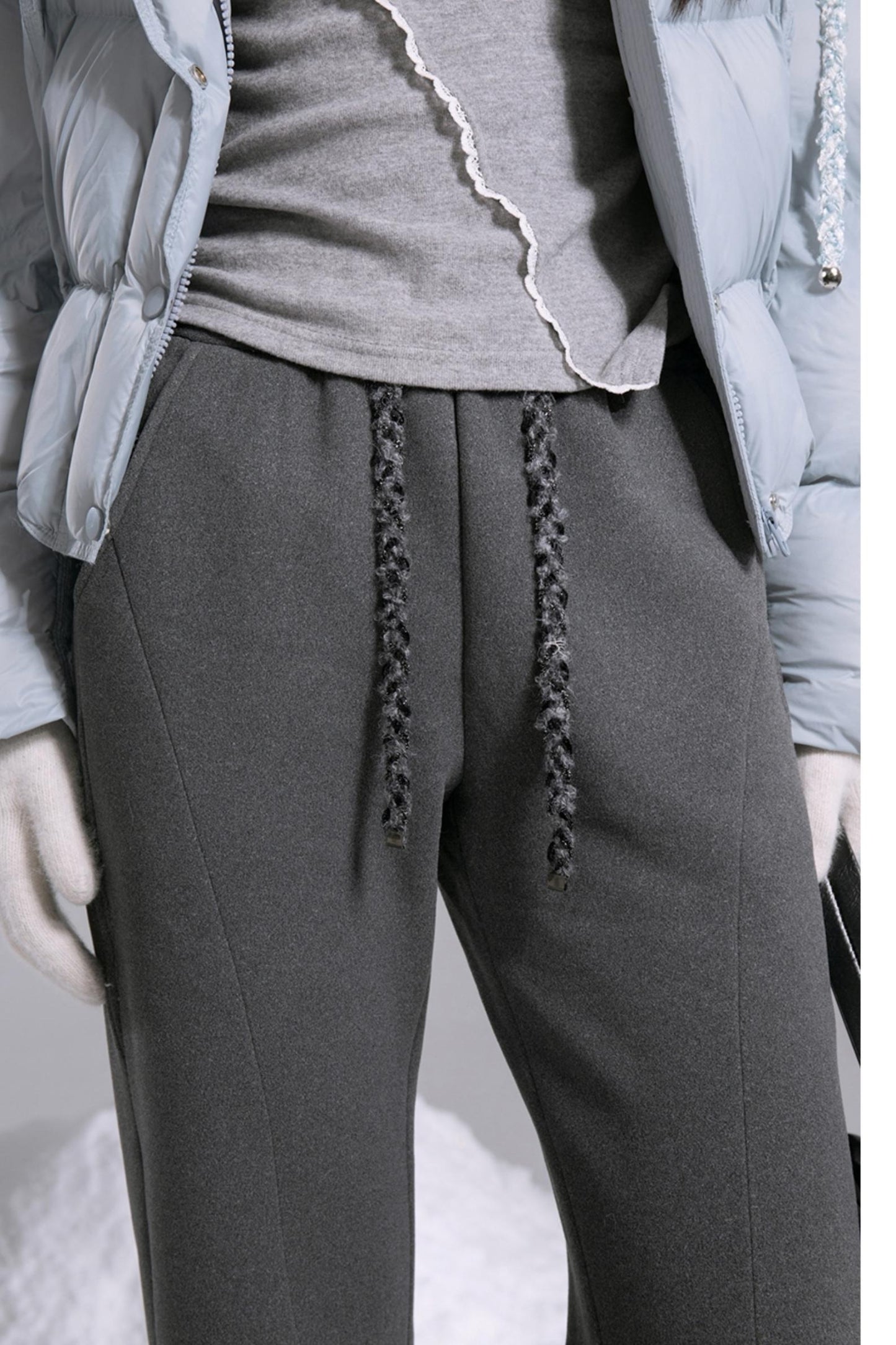 Fleece Warm Bootcut Pants