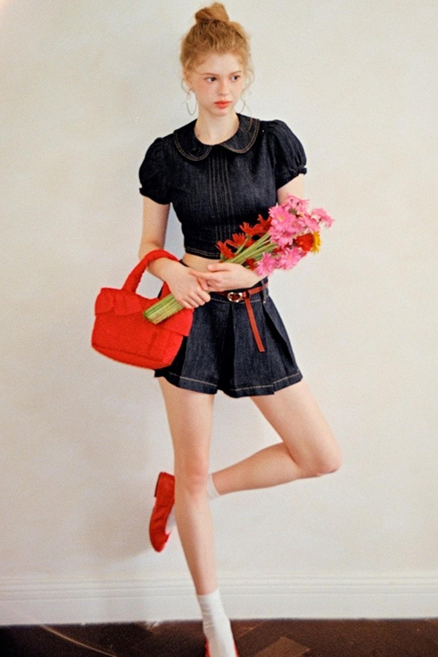 Adventure Doll Collar Denim Shirt