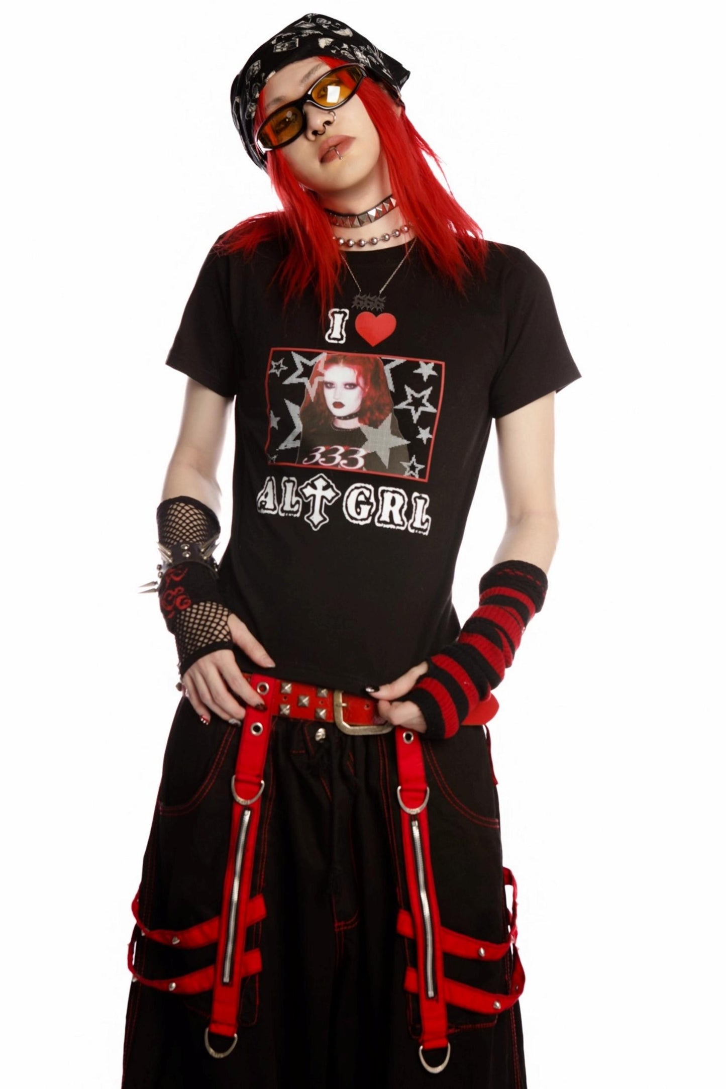 Versatile Gothic Slim Shoulder T-Shirt