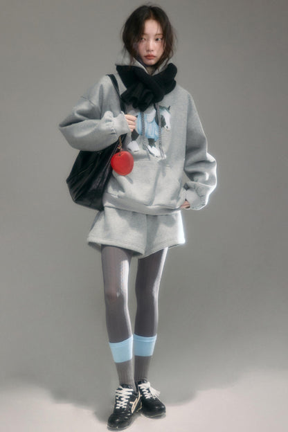 Fleece Hooded Top & Pant Set-Up