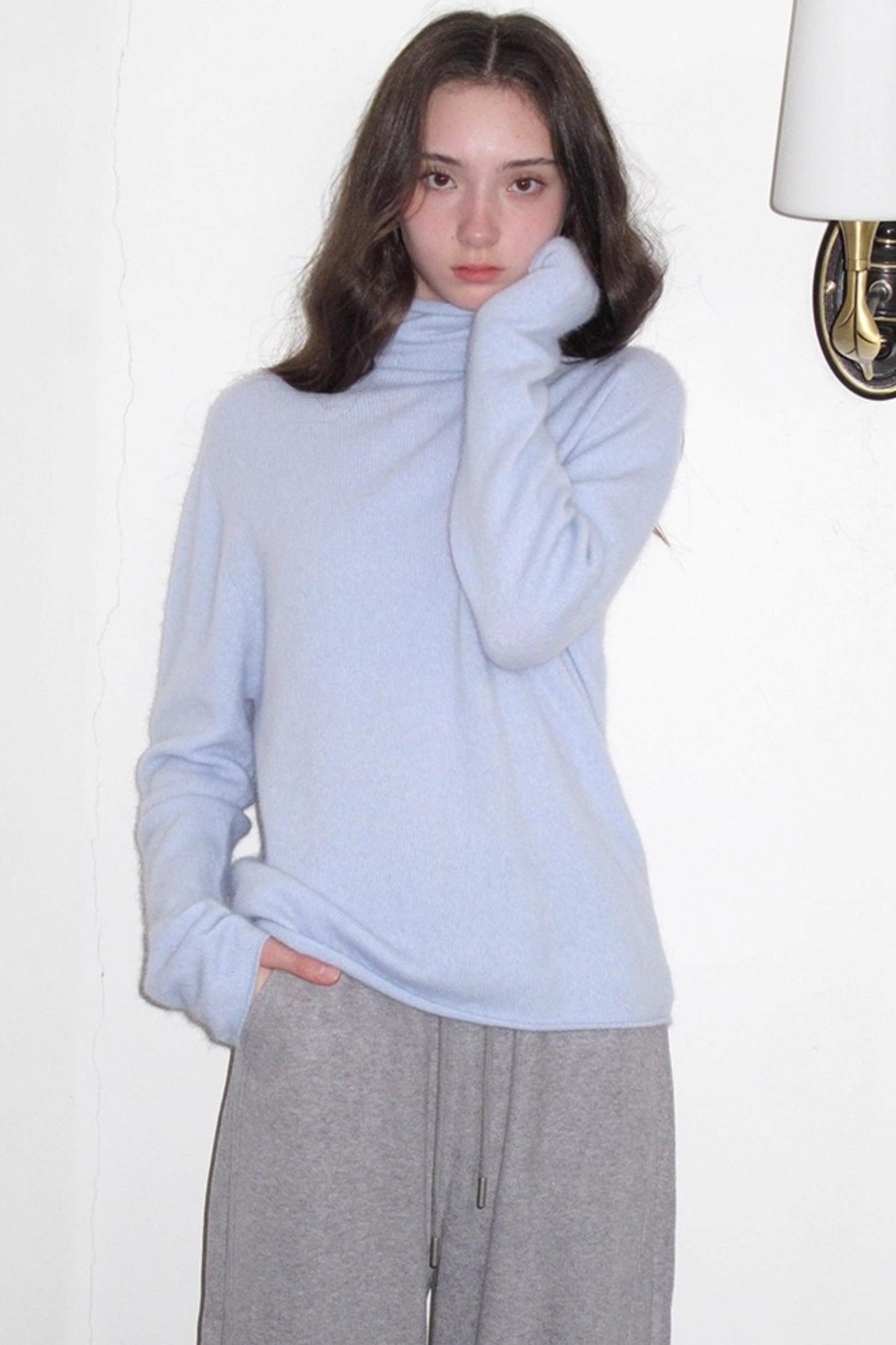 Superfine Wool Mint Sweater