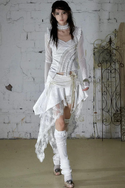 Baroque Velvet Lace Skirt