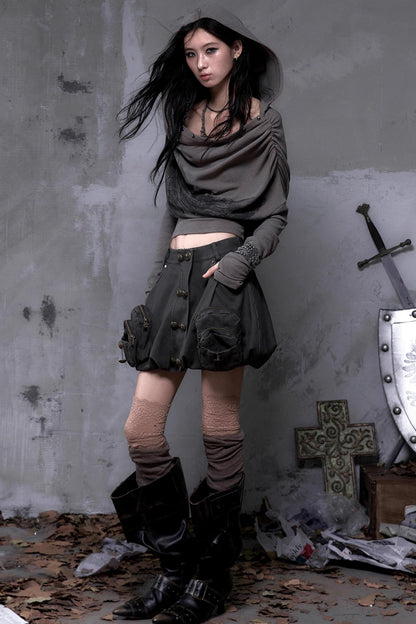 Court Street Leather Skirt