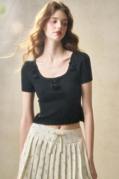 Handmade Floral Cropped Top