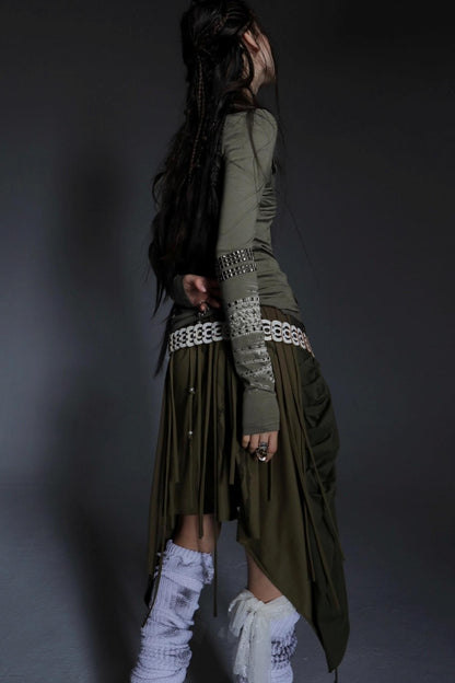 Diamond Loop Long Sleeve Top