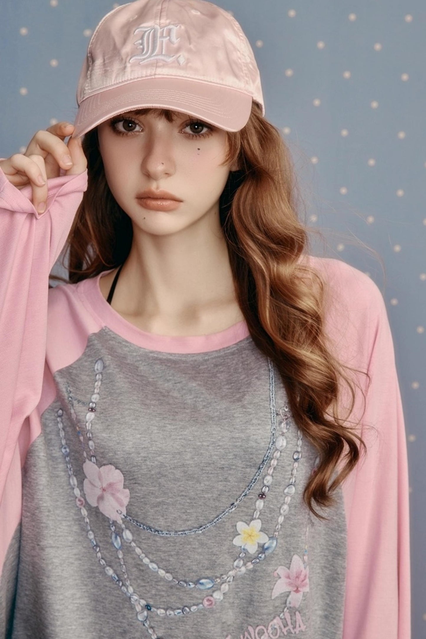 Contrasting Raglan Sleeve Top