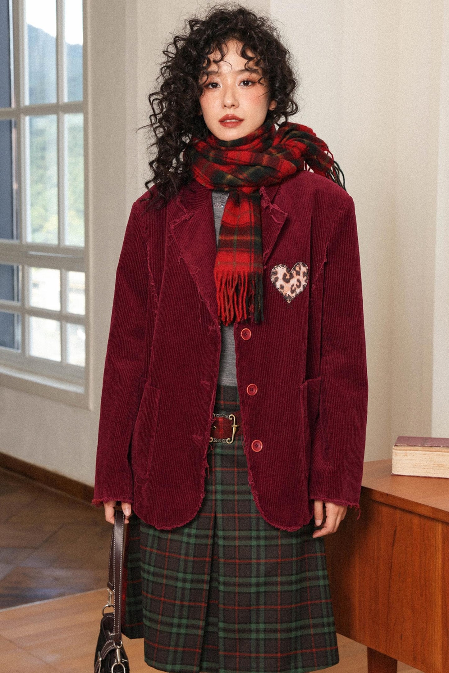 Heart Embroidered Royal Blazer