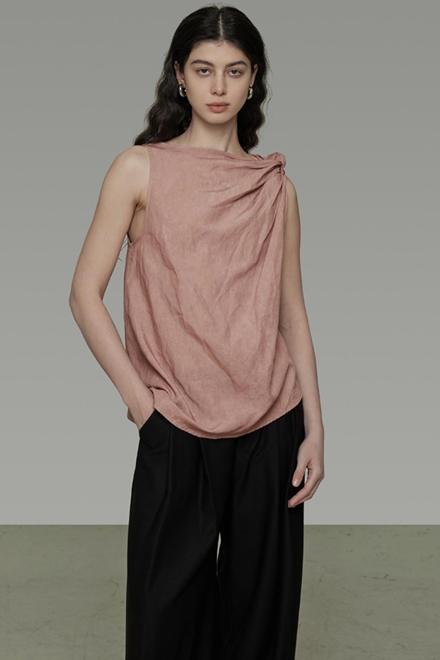 Twisted Pink Sleeveless Camisole