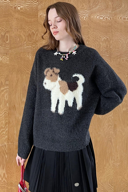 Plush Puppy Jacquard Puppy Top