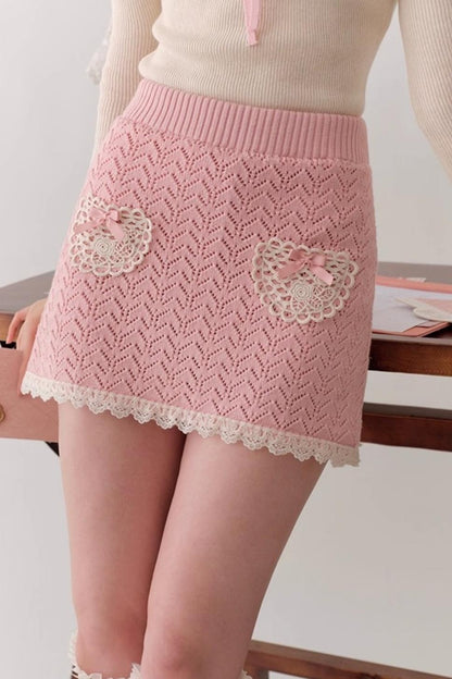 Lacemade Knit Sweater Skirt Set