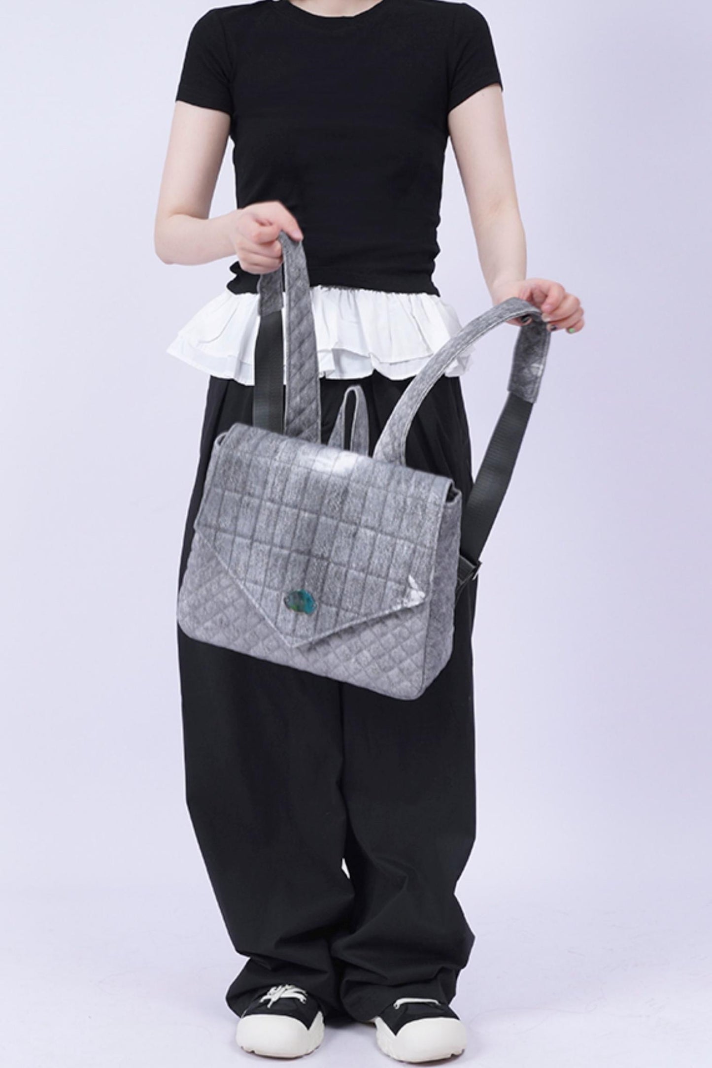 Triangle Flap Rucksack Bag