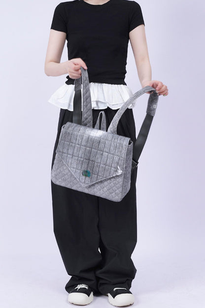 Triangle Flap Rucksack Bag