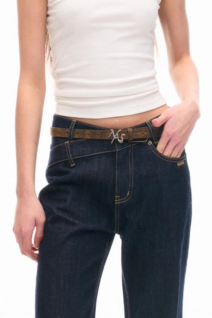 High-Line Logo Leather Belt