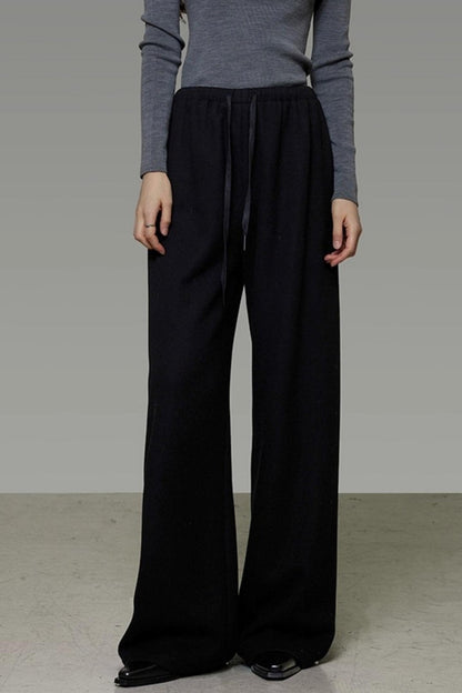 New High-Waisted Lace-Up Slacks